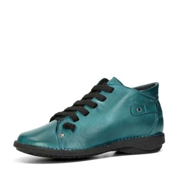 Creator dámske komfortné členkové topánky z hladkej kože - modré