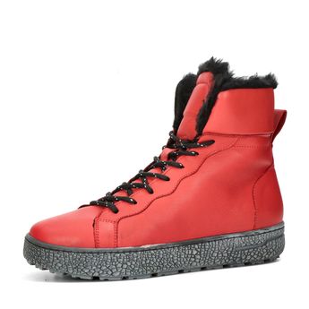 Robel dámske zimné členkové topánky - červené